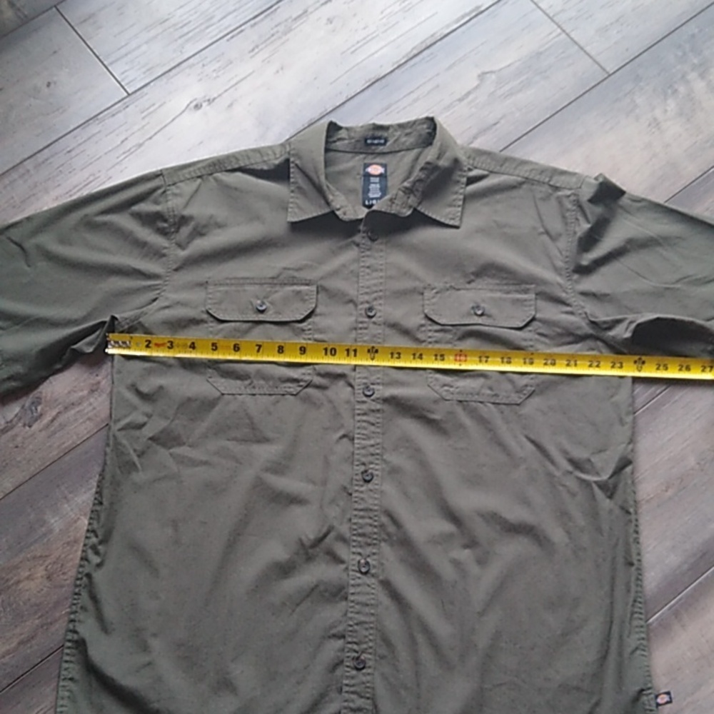 DICKIE RELAXED FIT SHORT SLEEVE SHIRT SIZE L MEN GREEN - Picture 8 of 13